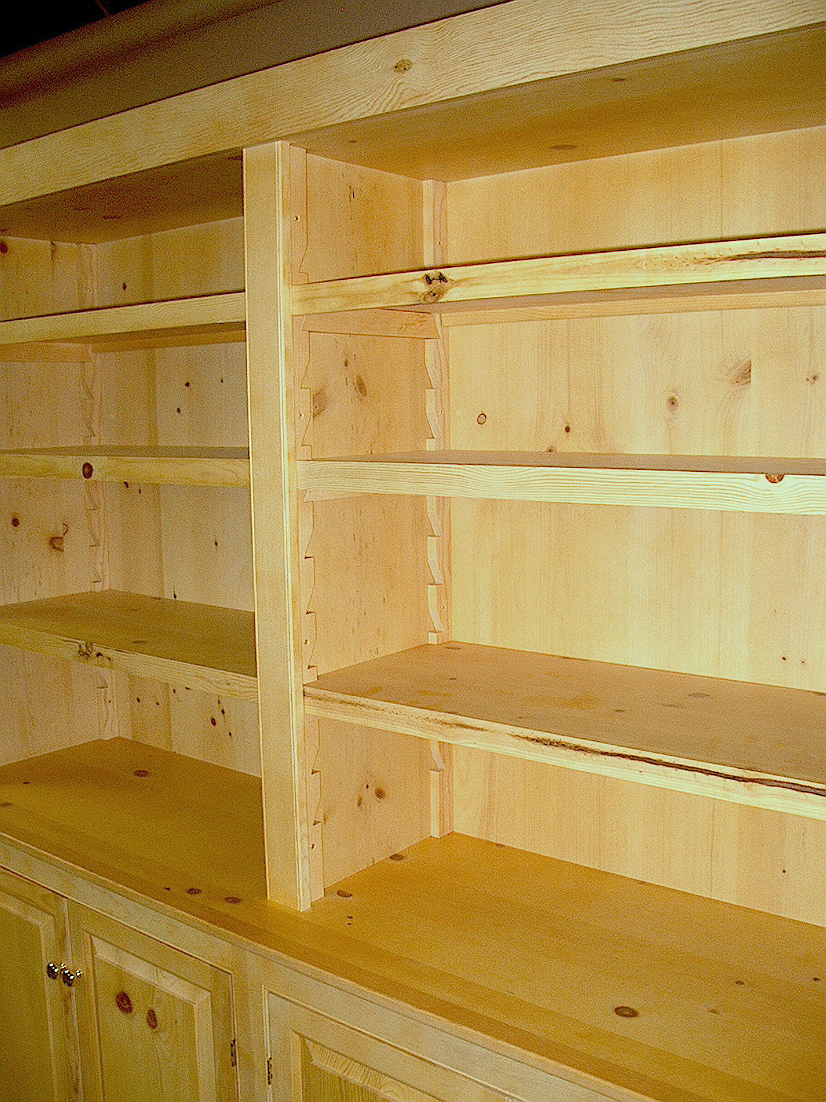Stephan Woodworking Built In Pine, Bookcase Shelf Hardware